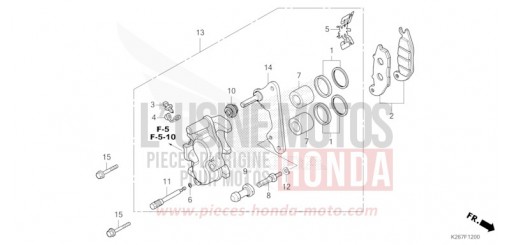 FRONT BRAKE CALIPER MSX125AM de 2021